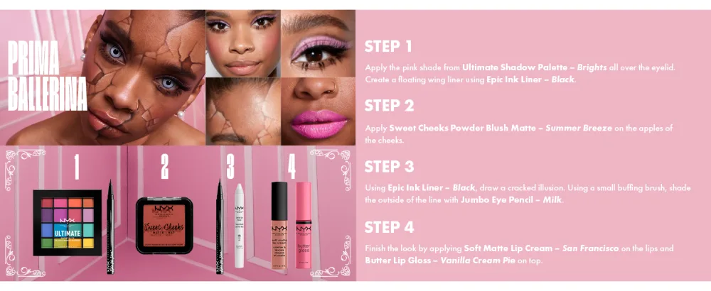 NYX Cosmetics Ultimate Shadow Palette Brights - nyx professional makeup halloween costume look cruelty free vegan formula easy step by step tutorial