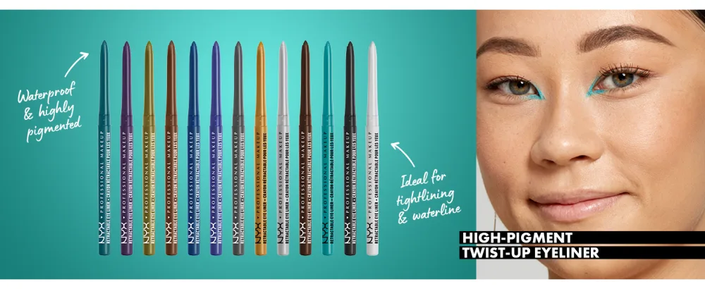 NYX Cosmetics Retractable Eye Liner - nyx mechanical eyeliner pencil retractable eyeliner pencil waterproof