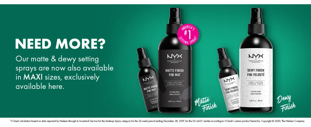NYX Cosmetics Long Lasting Makeup Setting Spray Matte Finish - nyx setting spray matte dewy extra large maxi size