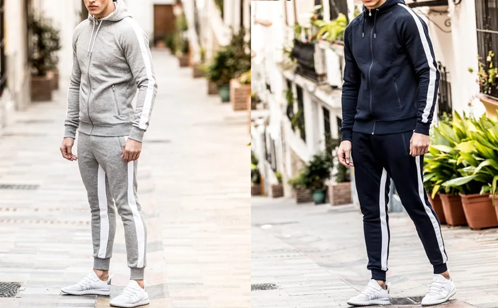 Ouber Men's Gym Jogger Pants Slim Fit Workout Running Sweatpants with Zipper Pockets - 08889