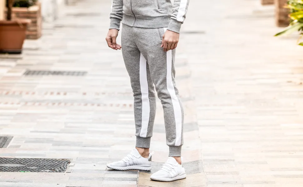 Ouber Men's Gym Jogger Pants Slim Fit Workout Running Sweatpants with Zipper Pockets - 7777
