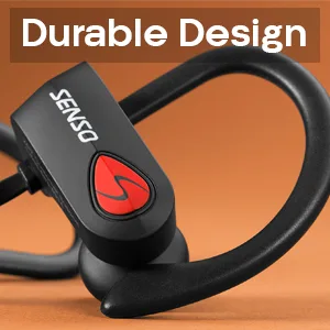 SENSO Bluetooth Headphones HD Stereo Sweatproof Earbuds for Gym Running Workout - bluetooth earphones, wireless earphones