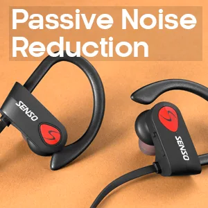 SENSO Bluetooth Headphones HD Stereo Sweatproof Earbuds for Gym Running Workout - wireless headphones