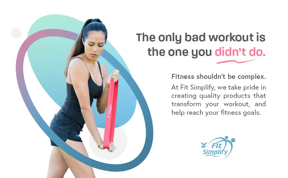 Fit Simplify Resistance Loop Exercise Bands for Home Fitness - Pack of 5 - Fit Simplify exercise bands resistance bands workout equipment rubber bands for workout stretch band