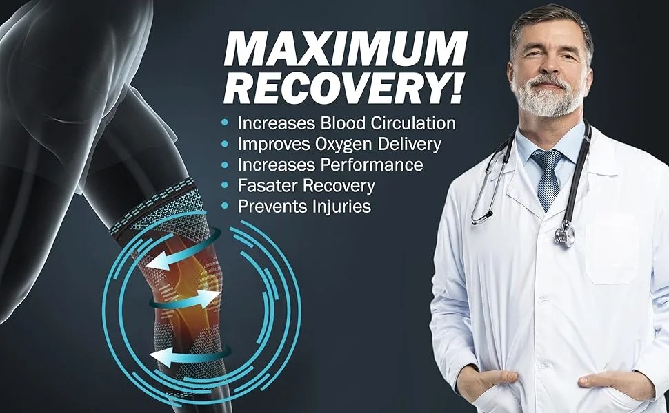 POWERLIX Knee Compression Sleeve for Men & Women - doctor