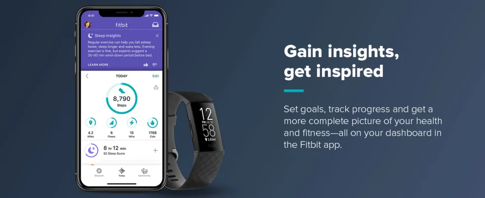 Fitbit Charge 4 Fitness Activity Tracker - Gain insights and get inspired
