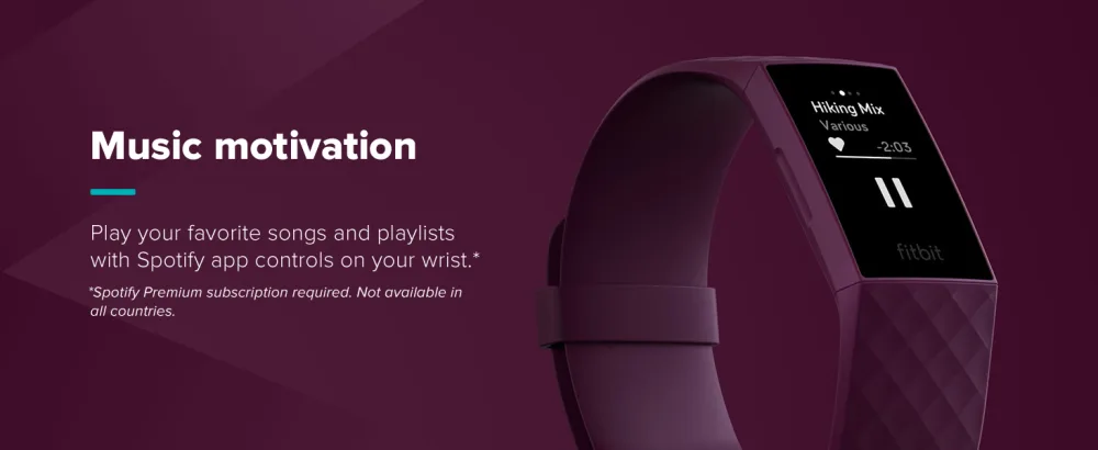 Fitbit Charge 4 Fitness Activity Tracker - Music motivation