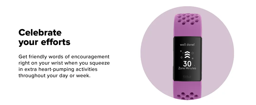 Fitbit Charge 4 Fitness Activity Tracker - Black - celebrate your efforts