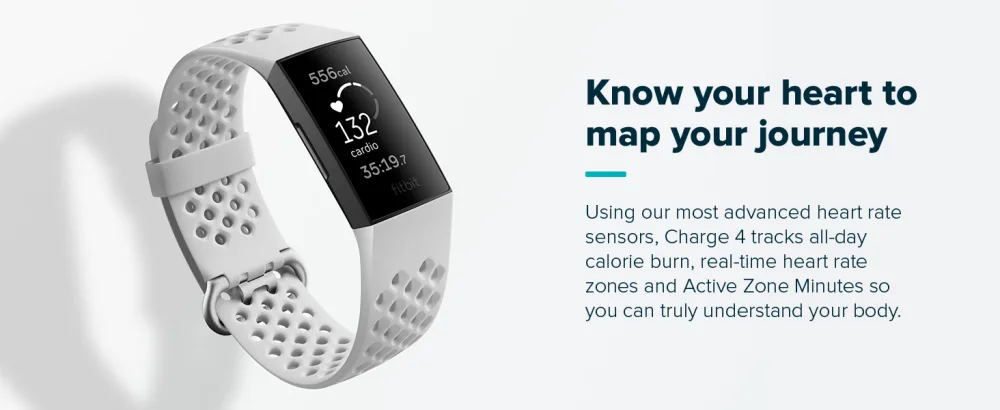 Fitbit Charge 4 Fitness Activity Tracker - Black - Know your heart to map your journey