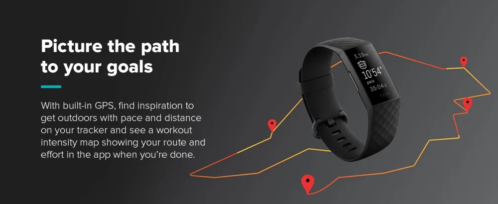 Fitbit Charge 4 Fitness Activity Tracker - Black - Picture the path to your goals