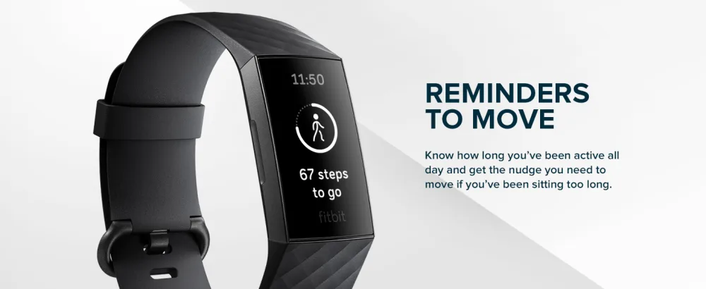 Fitbit Charge 3 Fitness Activity Tracker - reminders to move