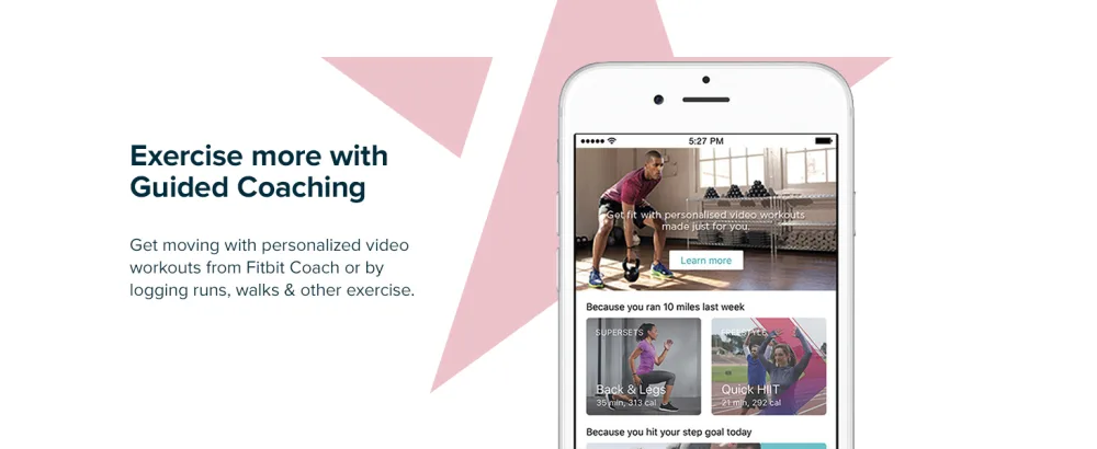 Fitbit Charge 3 Fitness Activity Tracker - Rose Gold/Blue Grey - exercise more with guided coaching