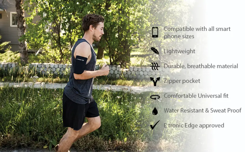 Phone Armband Sleeve for Men and Women - comfortable lightweight sleeve