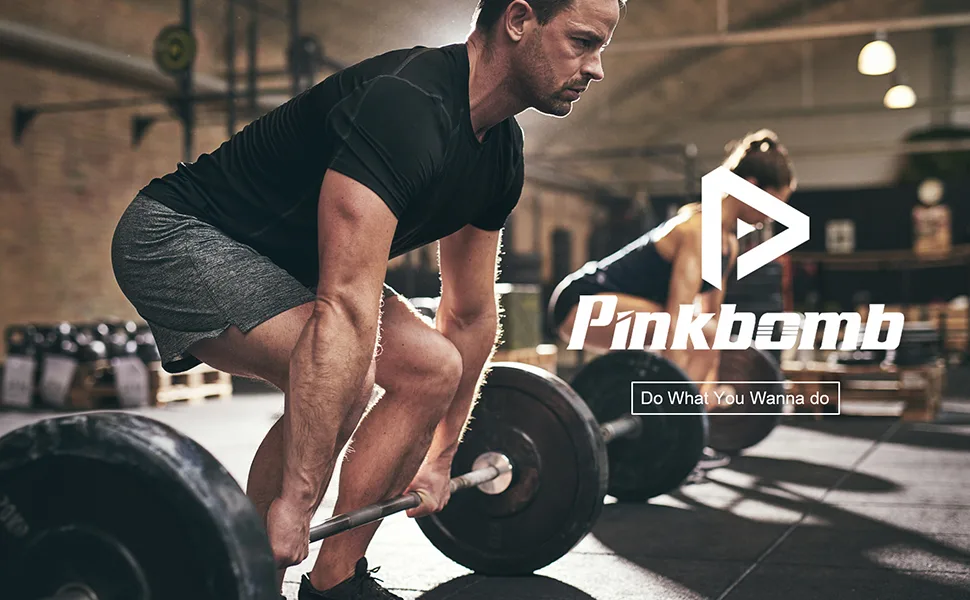 Pinkbomb Men's 2 in 1 Running Shorts Gym Workout Quick Dry Mens Shorts with Phone Pocket - men shorts 1