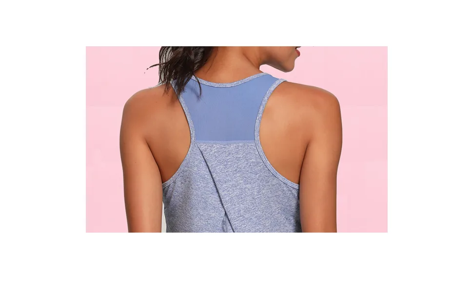 Aeuui Workout Tops for Women Mesh Racerback Tank - workout tops