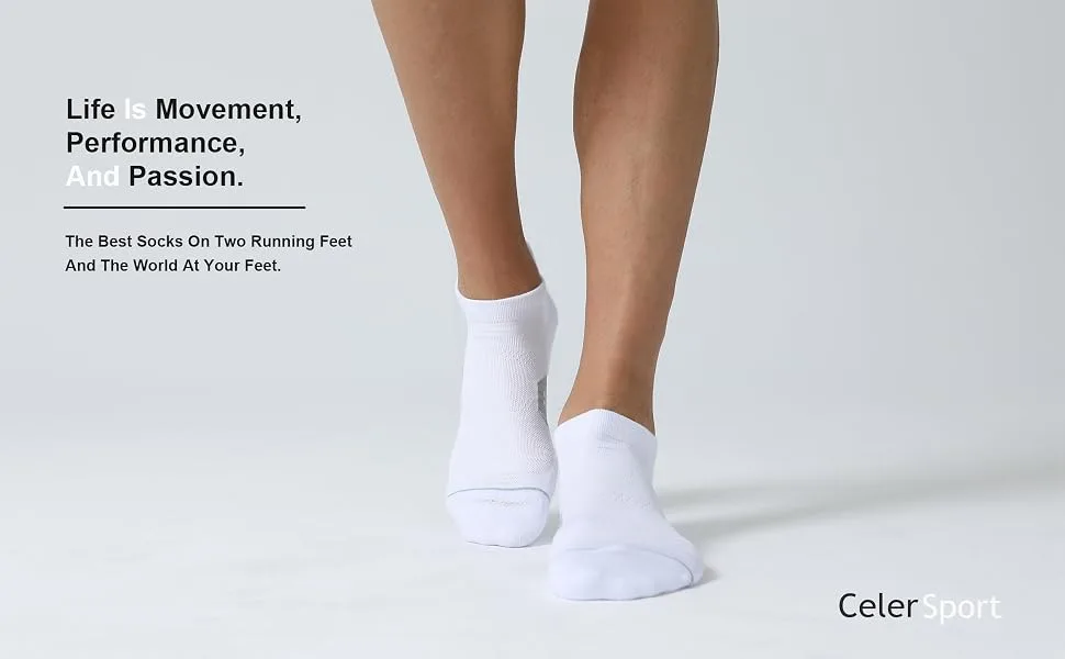 CelerSport 6 Pack Running Ankle Socks Unisex - product information 2