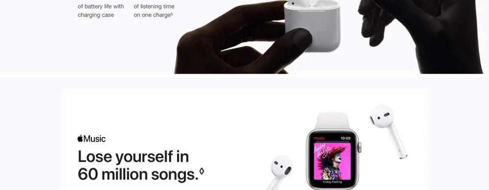Apple Air Pods with Charging Case (Wired) - White - Lose yourself in 60 million songs.