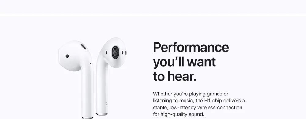 Apple Air Pods with Charging Case (Wired) - White - Performance you