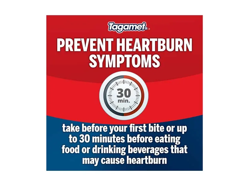 Tagamet Acid Reducer 200mg 30-count Tablets 30 Count 30 Count (Pack of 1) 30 Count - Take Tagamet 30 minutes before eating to prevent heartburn