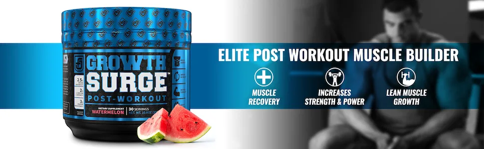 Jacked Factory Growth Surge Post Workout Muscle Builder with Creatine - Growth Surge Watermelon - Elite Post-Workout Muscle Builder