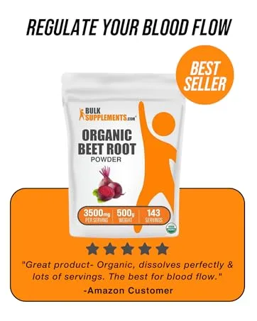 BulkSupplements Whey Protein Isolate Powder 90% - 250 Grams - Organic Beet Root Powder
