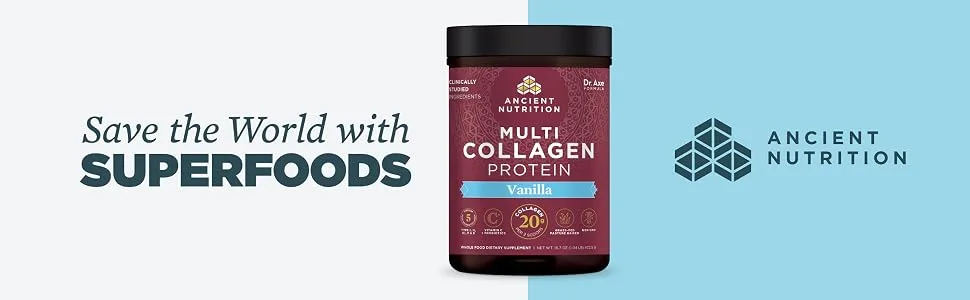 Ancient Nutrition Multi Collagen Protein Powder - 45 Servings - mcp vanilla 24 srv