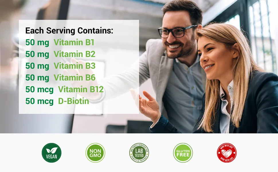 Nested  Vegan B-Complex Vitamins Plus Choline & Inositol - 60 Capsules - Nested Naturals