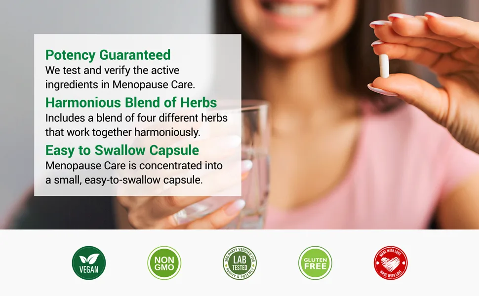 Nested Natural Menopause Complete Herbal Care Supplement for Women - 60 Capsules - Nested Naturals