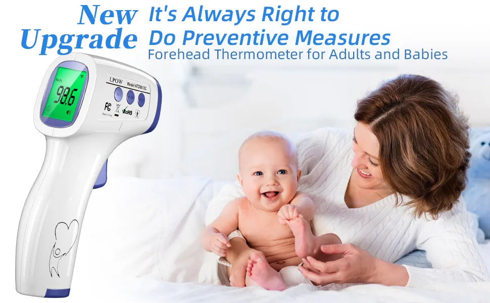 LPOW Forehead Thermometer for Adults 2 in 1 Dual Mode  - thermometer for adults