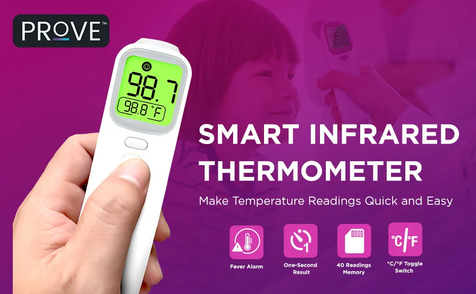 Prove Multifunction Infrared Thermometer 4-in-1 Infrared Thermometer for Kids and Adults - infrared thermometer