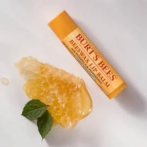 Burt's Bees 100% Natural Moisturizing Lip Balm - Beeswax - 4 Tubes - burts bees chapstick peppermint; burts bees lip balm mint; burts bees lip balm peppermint; burt
