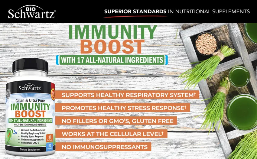 Bio Schwartz Immunity Boost Supplement with Elderberry Vitamin C Echinacea & Zinc - 90 Capsules - IMMUNITY BOOSTER