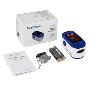 Zacurate 500BL Fingertip Pulse Oximeter Blood Oxygen - Navy Blue - 500BL