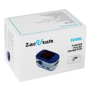 Zacurate 500BL Fingertip Pulse Oximeter Blood Oxygen - Navy Blue - 500BL Box