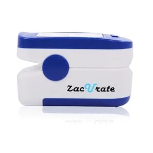 Zacurate 500BL Fingertip Pulse Oximeter Blood Oxygen - Navy Blue - 500BL Side