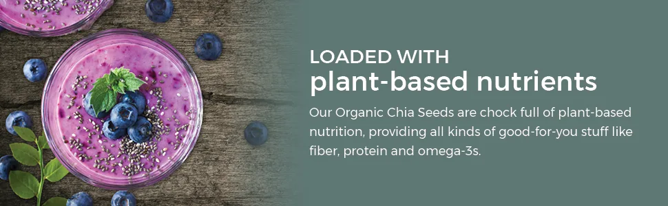 Viva Naturals Organic Raw Chia Seeds - 2 Lbs - plant-based nutrients