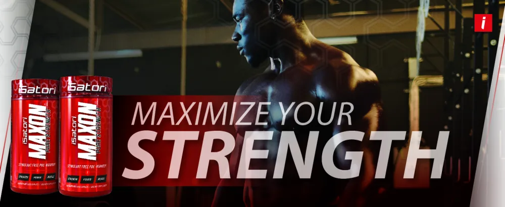 iSatori Maxon Stim Free Pre Workout Tablets Pure Strength & Performance Formula with Kre-Alkalyn Creatine Fenugreek Agmapure & elevATP Caffeine Free Pre Workout for Men 84 Tablets - iSatori MAXON Pure Strength Power Muscle Building Sports Nutrition Supplement Header