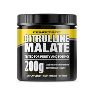 PrimaForce Citrulline Malate Powder  Unflavored Pre Workout Supplement  200 grams - Boosts Energy  Aids Recovery  Enhances Strength Performance   Vegan  Non-GMO 100.0 Servings (Pack of 1) - product information 1