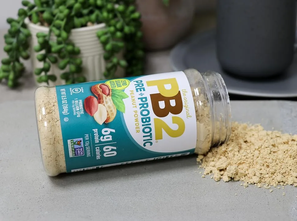 PB2 Peanut Butter Powder with Prebiotics + Probiotics - 6.5 Oz - PB2, Powdered Peanut Butter, Peanut Butter Powder, Probiotic, Prebiotic, No Added Sugar, Sugar Free