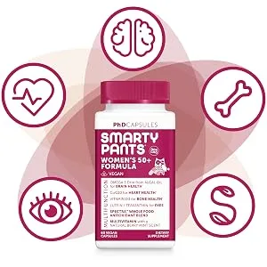 SmartyPants PhD Formula Daily Multivitamin for Women 50+ - 60 Capsules - product information 2